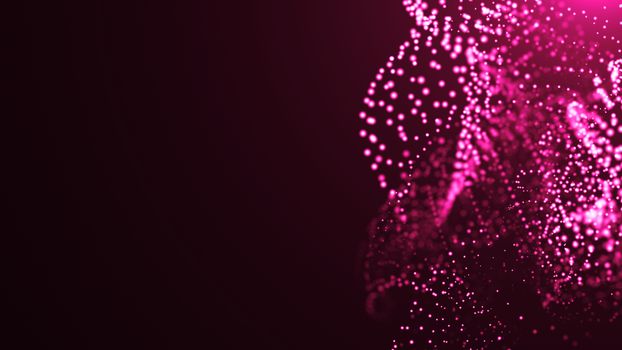 Bokeh of water fly and lights. 3D rendered