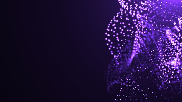Bokeh of water fly and lights. 3D rendered