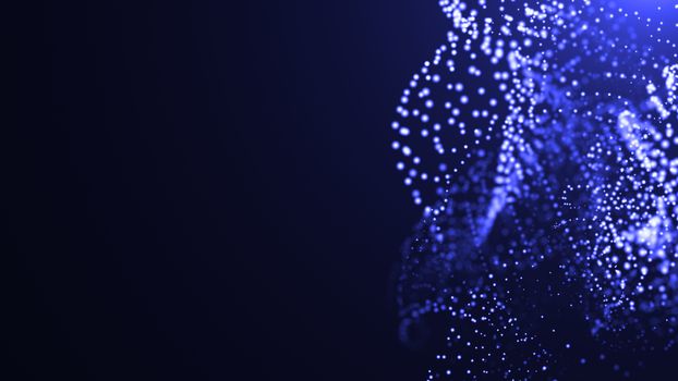 Bokeh of water fly and lights. 3D rendered