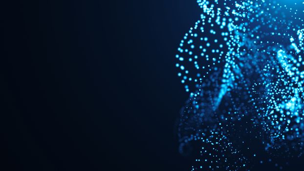 Bokeh of water fly and lights. 3D rendered