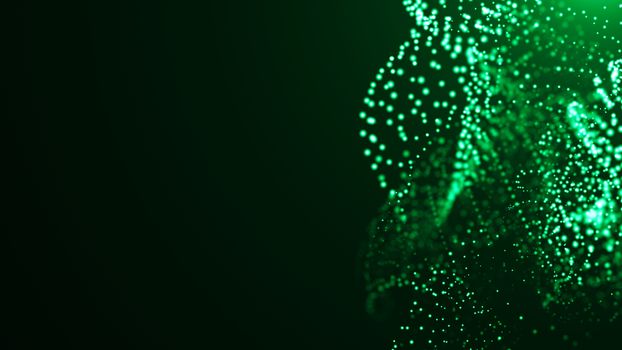 Bokeh of water fly and lights. 3D rendered
