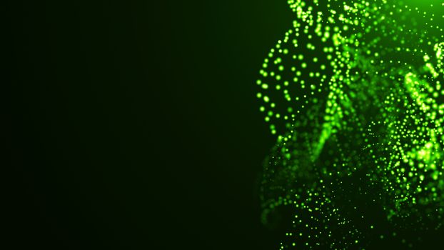 Bokeh of water fly and lights. 3D rendered