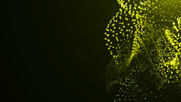 Bokeh of water fly and lights. 3D rendered