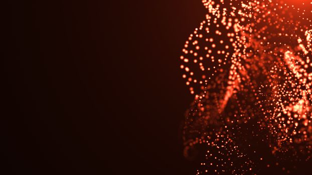 Bokeh of water fly and lights. 3D rendered