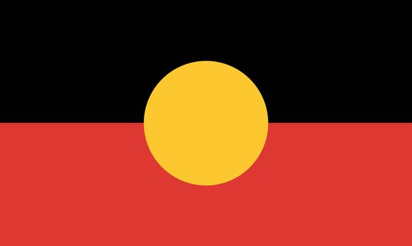 The flag of the Australian Aboriginal people