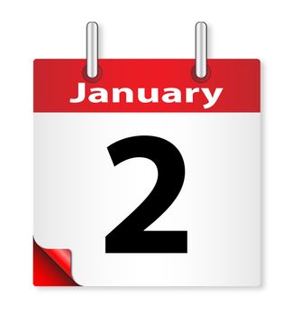 A calender date offering the 2nd January