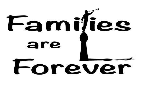 A families are forever sign in blck and white isolated