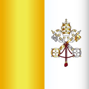 A depiction of the flag of Vatican city