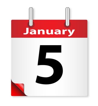A calender date offering the 5th January