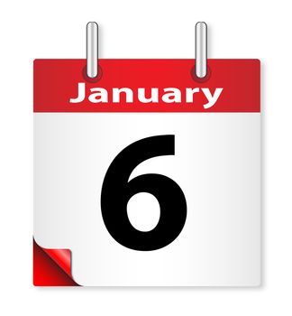A calender date offering the 6th January