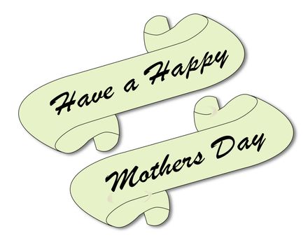 A tattoo style Mothers Day scroll over a white background