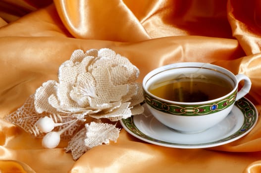   ginger and orange tea and wholemeal biscuits