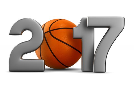 basketball 2017. Isolated 3D image