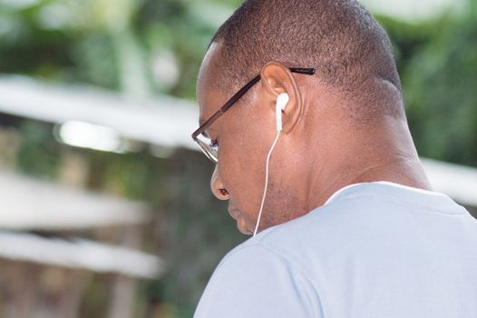 He listening carefully its communication without speaking.
