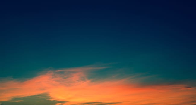 a unique pattern of sunset on a blue sky