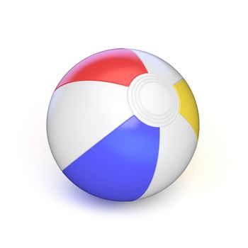 Beach ball. 3D render illustration isolated on white background