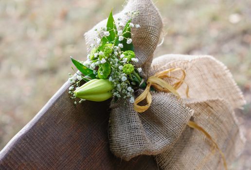 decoration of flowers for the wedding ceremony.