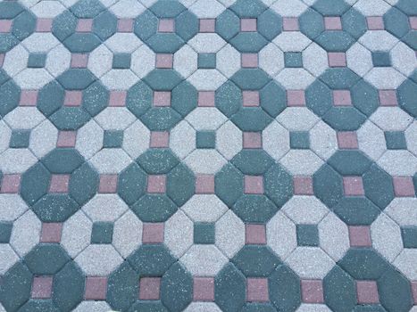 A design of bricks on the ground