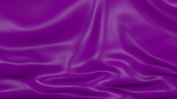 3D Illustration Abstract Purple Background Silk Cloth