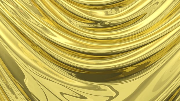 3D Illustration Abstract Gold Background Silk Cloth