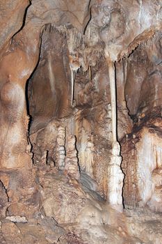 Stalactite cave - natural creation of the beautiful and bizarre stalactite formations