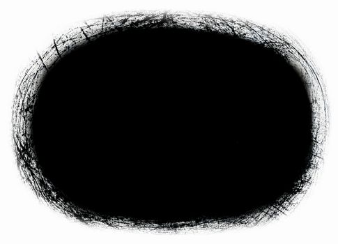 Abstract background - black hole - frame from doodles - layer for photo editor - see-through mask