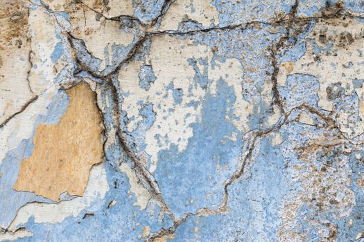 Detail of the cracked plaster - grunge texture
