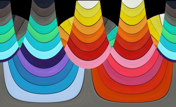 Abstract composition - colorful shapes - color spectrum