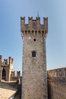 Castello Scaligero in Sirmione on Lake Garda in Italy
