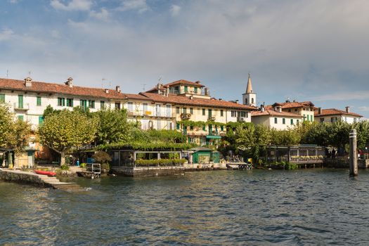 Isola dei Pescatori on Lake Maggiore near Stresa in Italy has an old fishing community and is still home to around fifty people