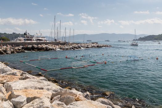 Water Polo in Portovenere in the Ligurian region of Italy near the Cinque Terre