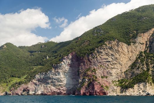 The rugged coastline of the Cinque Terre in Italy
