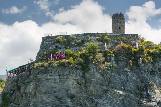 The village of Vernazza of the Cinque Terre, on the Italian Riviera in the Liguria region of Italy