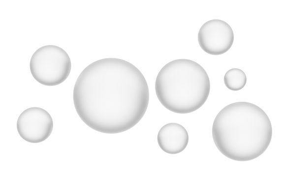 Beautiful spheres. Isolated on white. 3D illustration