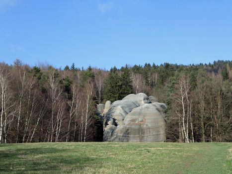 Interesting rock formation - Elephant Rocks - resembling a bathing elephants, Czech republic