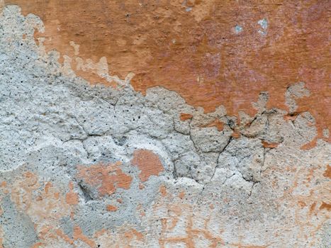 Grunge texture of the old and damaged stucco - plaster