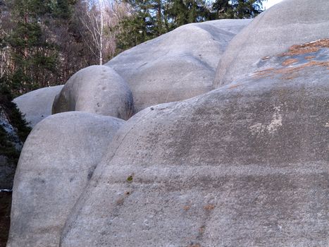 Interesting rock formation - Elephant Rocks - resembling a bathing elephants, Czech republic