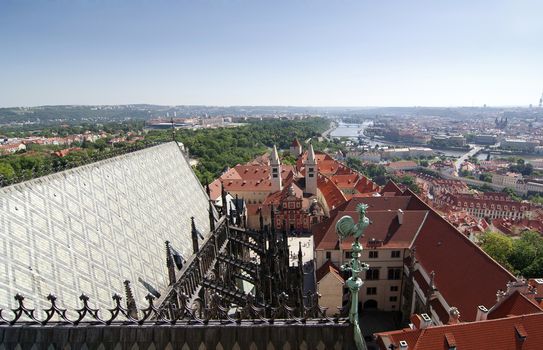 View of Prague from cathedral Saint Vitus