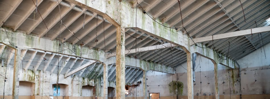 ruins of a very heavily polluted industrial factory, industrial series