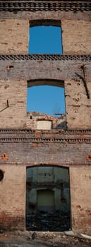 ruins of a very heavily polluted industrial factory, industrial series