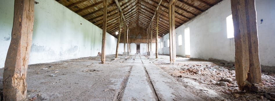 ruins of a very heavily polluted industrial factory, industrial series