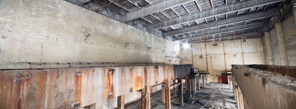 ruins of a very heavily polluted industrial factory, industrial series