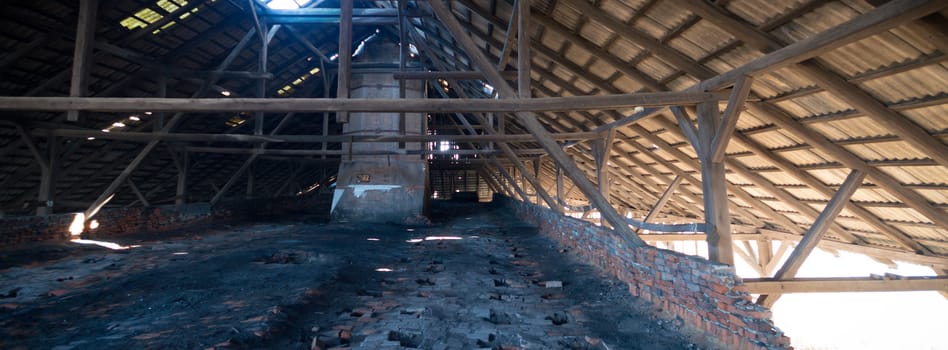 ruins of a very heavily polluted industrial factory, industrial series