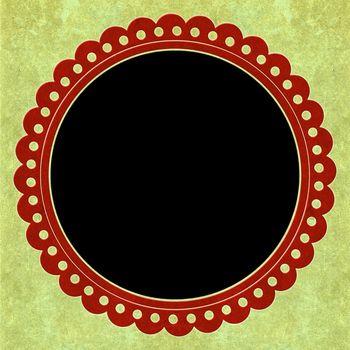 Round scrapbook's frame background