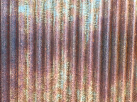 Closeup of rusted galvanized metals background. Metal iron wall texture.