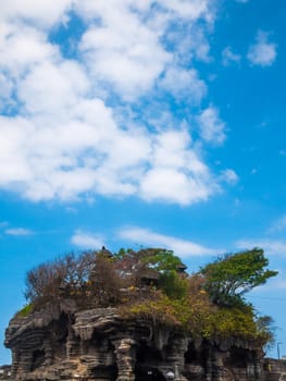 Temple on a eroded stone island