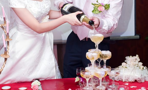 Champagne on the wedding