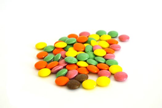 Colored chocolate tiny candies