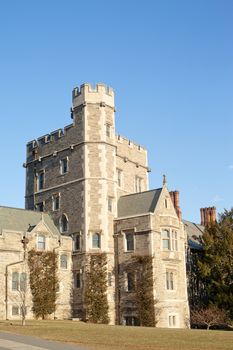 Big stone building in Princeton in USA 
