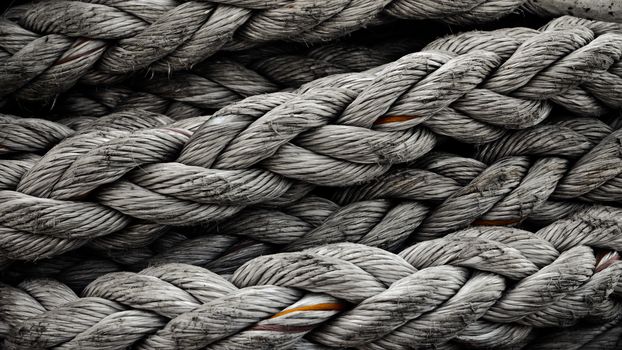 Abstract Texture Of Strong Thick Harbour Rope Symbolising Strength